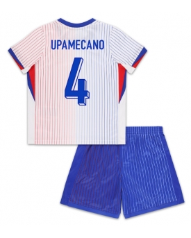 Francia Dayot Upamecano #4 Maglia Gara Trasferta Repliche Europei 2024 Bambino